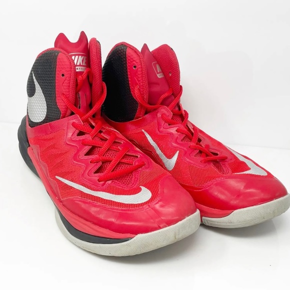 Nike Mens Prime Hype DF Red Basketball Shoes Sneakers Size 7 - Picture 2 of 5